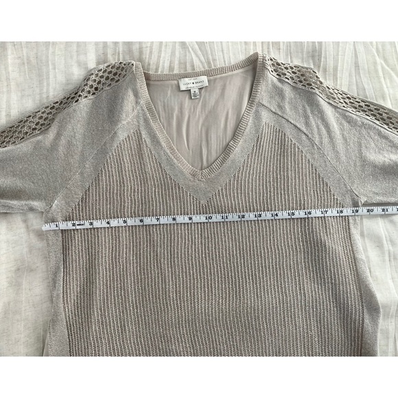 ✨HP✨ Lucky Brand silver layered V-neck sweater - Picture 12 of 14